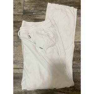 Charleston Threads Pants Mens 36x32 (30) White Chino Stretch Waist Drawstring